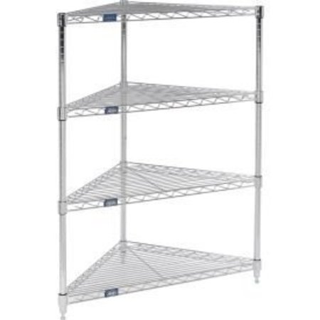 GLOBAL EQUIPMENT Nexel    Chrome Corner Wire Shelving 32"W x 24"D x 54"H 796559